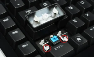 gắn móc nhựa vào keycappng