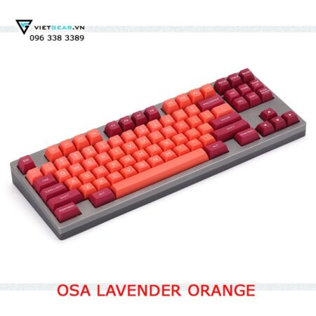 OSA Lavender Orange 154 nút, Keycap PBT double shot