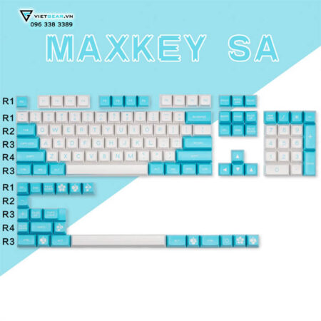 Set keycap SA Maxkey Cyan 127 nút