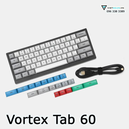 Bàn phím cơ Vortex Tab 60%, cherry switch, bluetooth chất lượng cao