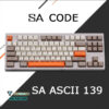 Bộ nút bàn phím SA PBT Control CODE ASCII 139 nút, tặng kèm keypuller