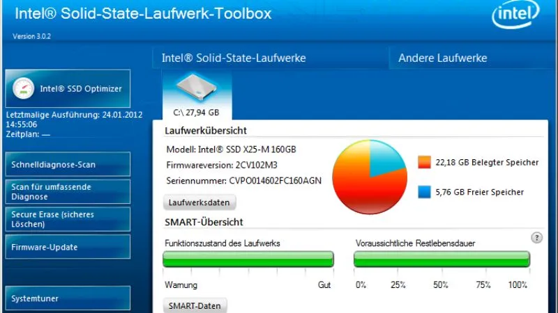 Intel Solid State Drive Toolbox