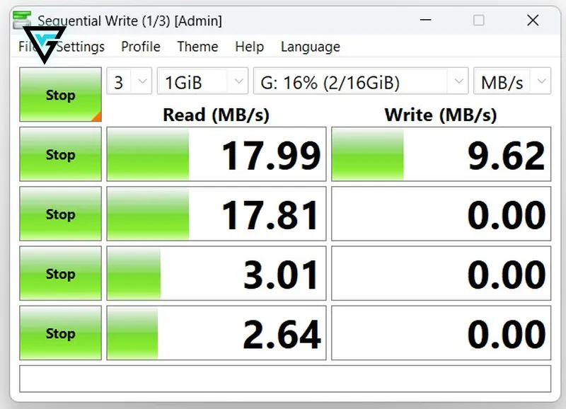 check tốc độ usb qua crytal disk mark
