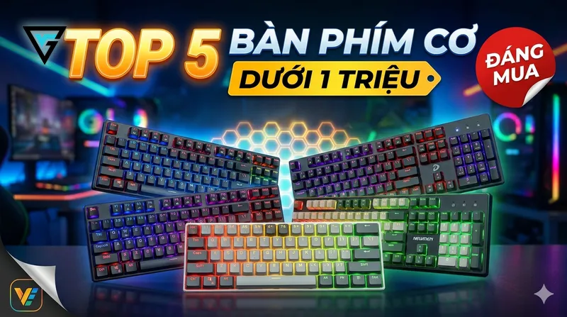 top 5 bàn phím cơ dưới 1 triệu