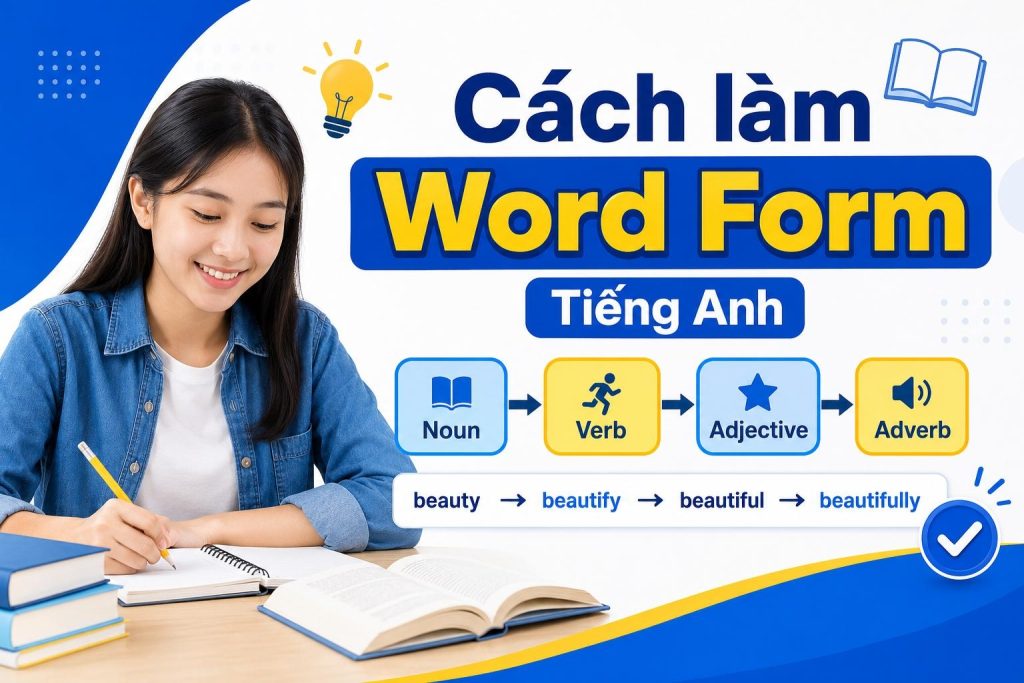 Cách làm word form các dạng bài tập tiếng Anh