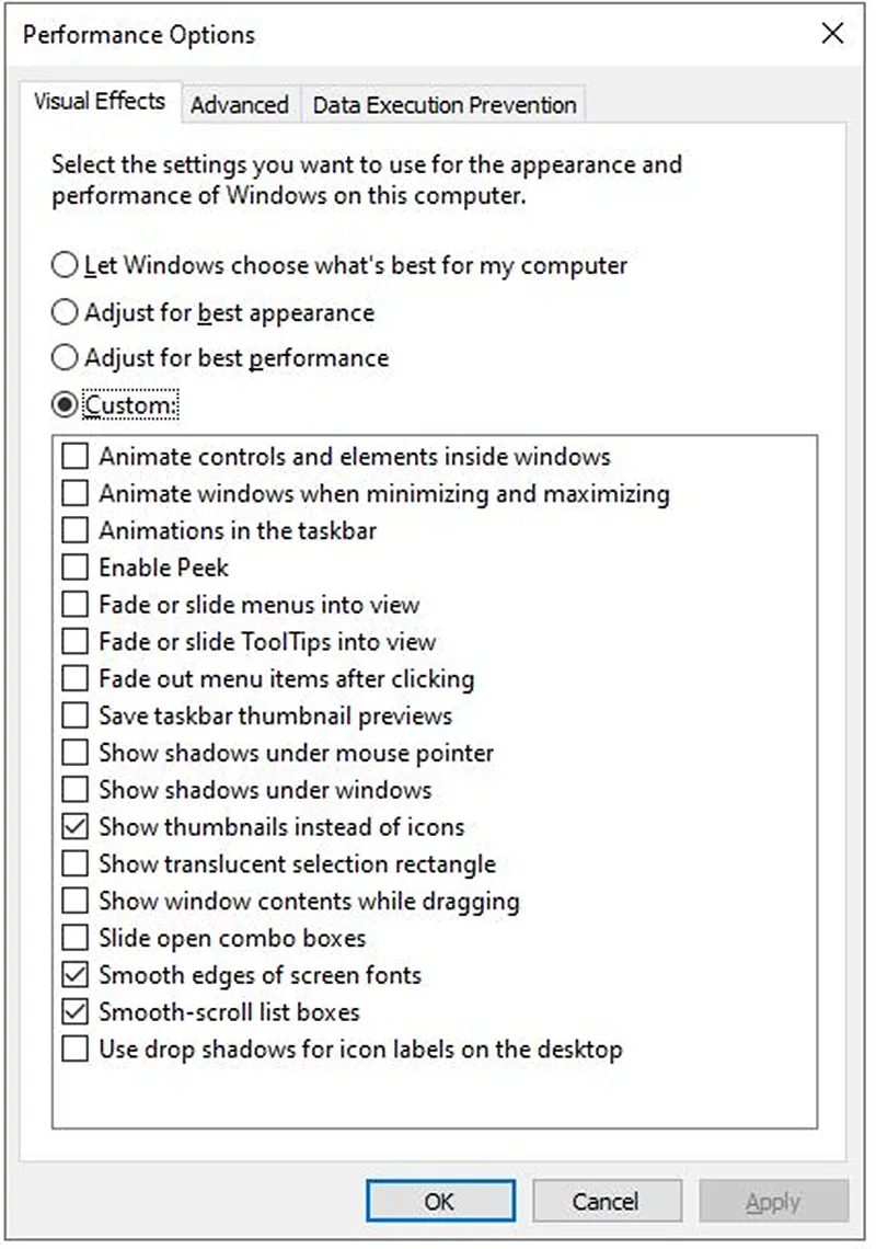windows performance options 1