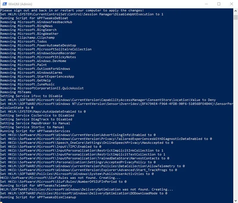 xóa ứng dụng ngầm windows