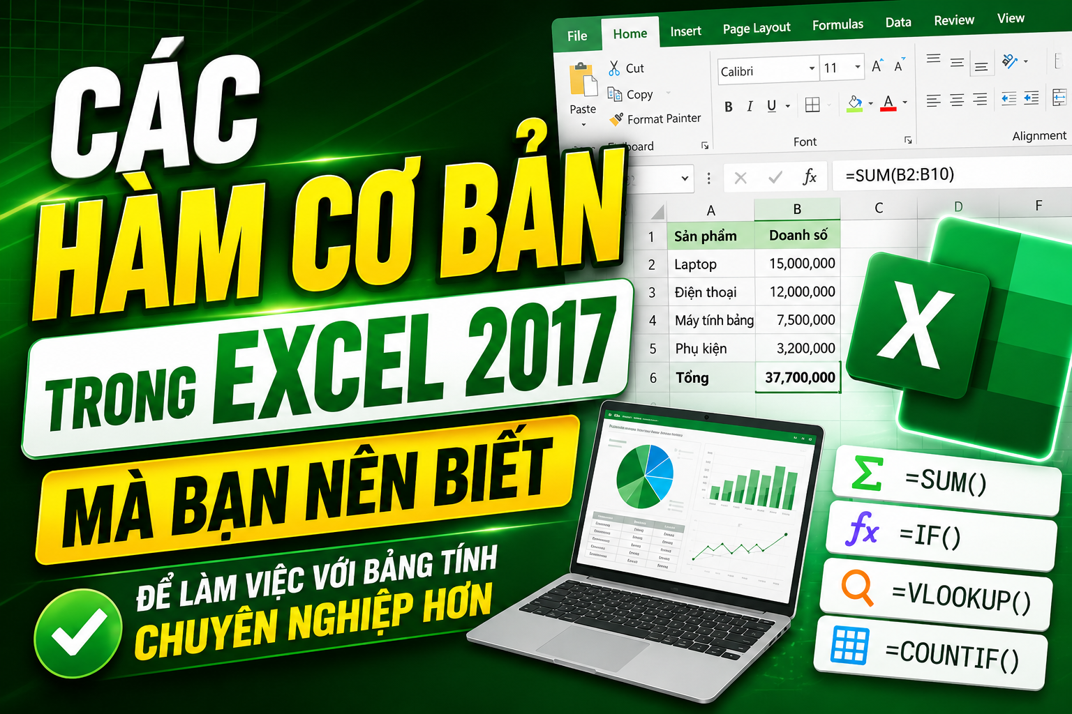 Các hàm cơ bản trong Excel