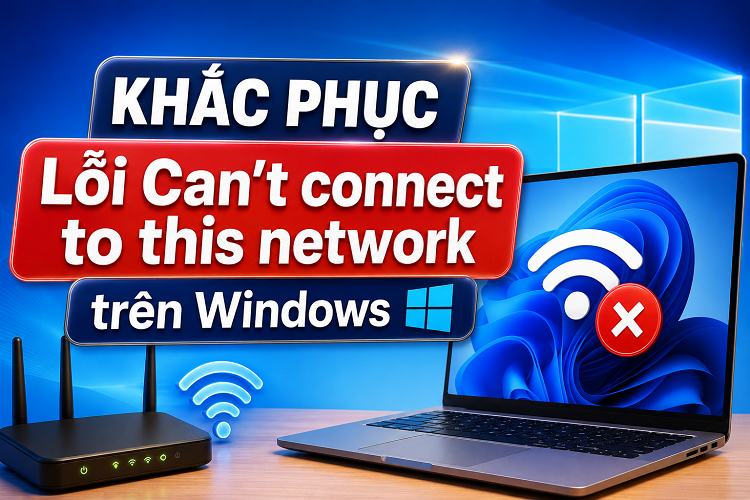 Lỗi cant connect to this network trên Windows